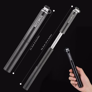 Rockbros JG-PB-004 kerge manomeetriga jalgrattapump – värv: must
