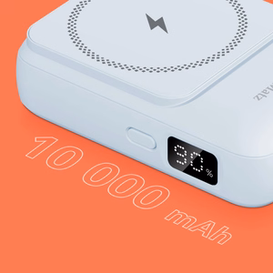 Krüger&Matz magnetiline juhtmevaba akupank koos kaabliga, 10000 mAh, sinine