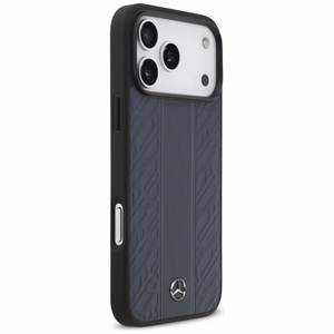 Mercedes Leather Laurel Leaves Stripes MagSafe Ümbris jaoks iPhone 17 Pro Max - Sinine