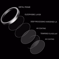 Tempered glass Tel Protect Titanium Lens 99% AR on camera jaoks Samsung Galaxy S25 läbipaistev (lens 3 pcs)