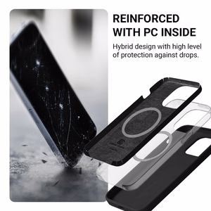 Crong Color Cover Magnetic ümbris seadmele iPhone 14 Plus, MagSafe'iga ühilduv, liivaroosa