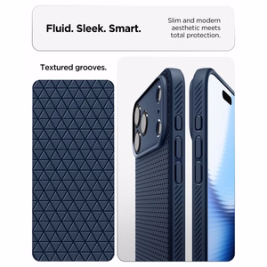 Spigen Liquid Air ümbris mudelile iPhone 18 Pro / 17 Pro – värv: tumesinine