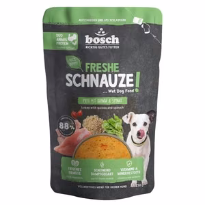 Bosch Frische Schnauze Turkey, Quinoa & Spinach – märgtoit koertele, 250 g