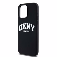 DKNY Liquid Silicone Valge Printed Logo MagSafe iPhone 14 Pro Max Ümbris - Must