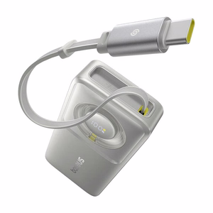 Power Bank Baseus "Free2Pull" Grey 10000mAh 30W (PD) + integruoted "Type-C" cable