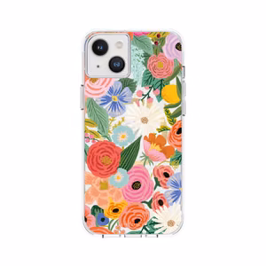 Rifle Paper Clear MagSafe ümbris seadmele iPhone 14 Plus, Garden Party Blush mustriga