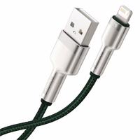 USB kaabel jaoks Lightning Baseus Cafule, 2.4A, 1m (roheline)