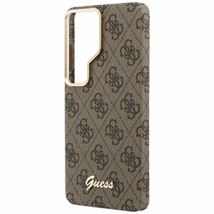 Guess ümbris 4G Script MagSafe Samsung Galaxy S26 Ultra jaoks pruun