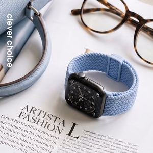 Crong Wave Band punutud Apple Watch rihm, 38/40/41/42 mm, taevasinine