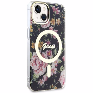 Guess GUHMP14MHCFWSK iPhone 14 Plus 6.7" чёрный/чёрный hardcase Flower MagSafe
