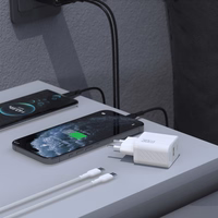 Dudao A27TCEU PD 30W GaN USB-A USB-C seinalaadija USB-C kaabliga - must