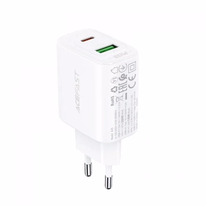 Acefast wall Laadija USB Type C / USB 20W, PPS, PD, QC 3.0, AFC, FCP valge (A25 valge)