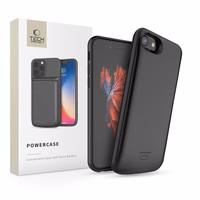 Tech-Protect Battery Pack Ümbris jaoks iPhone 6 / 6S / 7 / 8 / SE 2020 / 2022 with 3200mAh Powerbank - must