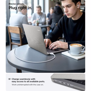 Spigen Urban Fit ümbris MacBook Pro 14" 2021 / 2023 / 2024 / 2025 / 2026 jaoks – hall