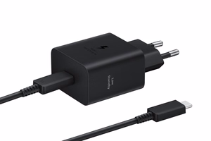 Laadija Samsung EP-T4511XBEGEU 45W + USB-C to USB-C kaabel 1.8m must