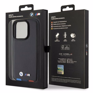 BMW BMHCP15L22PTDK iPhone 15 Pro 6.1" must/must Leather Stamp Tricolor