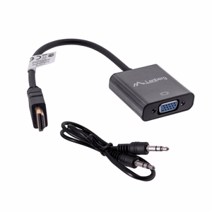Lanberg AD-0017-BK videokaabli adapter 0,2 m VGA (D-Sub) HDMI Type A (Standard) must