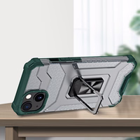Crystal Ring Case Kickstand Tough Rugged Cover iPhone 13 mini roheline