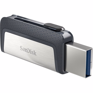 Sandisk Ultra Dual Drive USB Type-C USB flash drive 32 GB USB Type-A / USB Type-C 3.2 Gen 1 (3.1 Gen 1) must,hõbedane