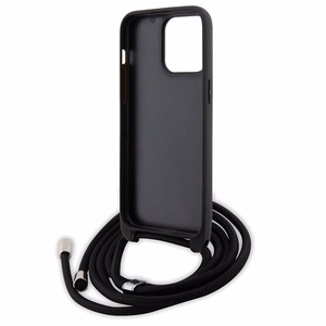 Karl Lagerfeld Crossbody Saffiano Metal Pin Karl & Choupette Ümbris jaoks iPhone 15 Pro Max - must