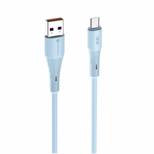 Kaabel USB A to Micro USB Forcell F-Energy QC3.0 2,4A 18W Silikoon 1 m C341 sinine