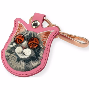 Nimmy Glasses Cool and Cute Cat jälgimisseadme ümbris, roosa