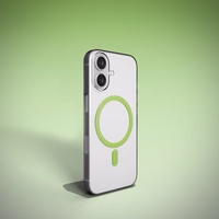 Puro Lite Mag TPU+PC Ümbris Compatible with MagSafe jaoks iPhone 17 - Läbipaistev with Roheline Ring