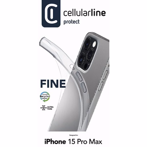 Cellularline Fine ümbris seadmele iPhone 15 Pro Max, läbipaistev