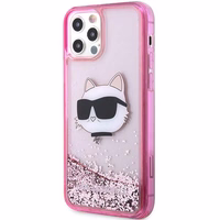 Karl Lagerfeld KLHCP12MLNCHCP iPhone 12/ 12 Pro 6.1" roosa/roosa hardcase Glitter Choupette Head
