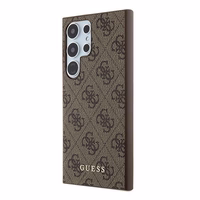 Guess 4G Metal kuldne Logo ümbris jaoks Samsung Galaxy S24 Ultra - brown