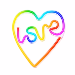 Neon LED RGB LOVE IN HEART FLRN02 + RC Forever Light