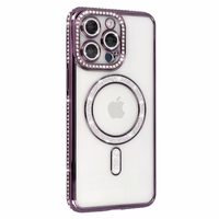 Bling Magsafe Ümbris jaoks Iphone 15 Pro purple