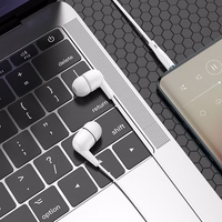 HOCO wire kõrvaklapid Jack 3,5 mm with microphone M97 valge