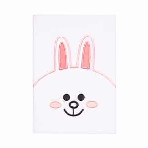 Line Friends A5 plüüsist märkmik, valge