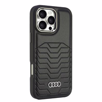 Audi Synthetic Leather MagSafe iPhone 16 Pro Max 6.9" must/must hardcase AU-TPUPCMIP16PM-GT/D3-BK