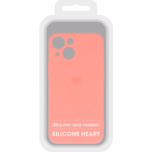 Vennus Silicone Heart Ümbris jaoks Iphone 14 Plus design 1 coral