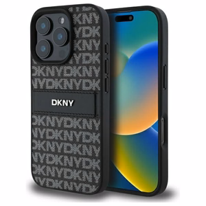 DKNY Texture Pattern Tonal Stripe iPhone 16 Pro Ümbris - Must