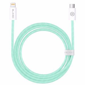 Blavec Kaabel Candy braided - Type C to Lightning - PD 20W 2,4A 2 metres Apple CarPlay (CCA-CL24GN20) roheline