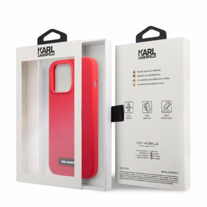 Karl Lagerfeld KLHCP13LSLMP1R iPhone 13 Pro / 13 6.1" hardcase punane/punane Silicone Plaque