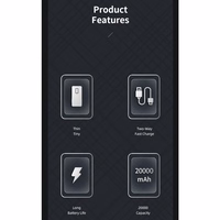 External battery Akupank Awei P6K 5V/2.1A 20000mAh must