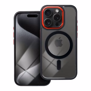COLOR EDGE MAG COVER Ümbris compatible with MagSafe jaoks IPHONE 15 Pro must punane