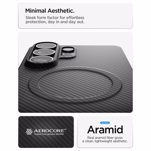 Spigen AirSkin Aramid Mag MagSafe ümbris Samsung Galaxy S26 Ultra jaoks - must