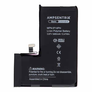 AmpSentrix Basic battery for iPhone 14 Pro (high capacity 3480 mAh)