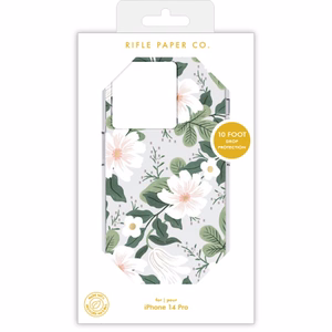 Rifle Paper Clear ümbris seadmele iPhone 14 Pro, Willow mustriga