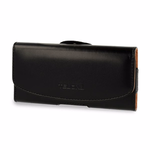 Telone VIVA Belt Holster (SIZE 16) jaoks Iphone 11 Pro/13/14/15/Samsung S23/S24/S25 must, leather (145x75x14 mm)