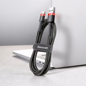 Baseus cable Cafule USB - USB-C 2,0 m 2A punane-must