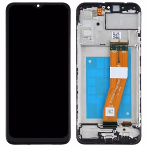 LCD ekraan Samsung A025G A02s 2020 puuteekraani ja raamiga must originaal