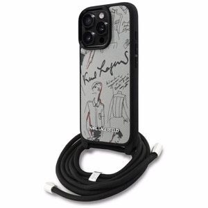 KARL LAGERFELD ümbris jaoks IPHONE 16 PRO MAX KLHCP16XPGGRMPCG compatible with MagSafe (CRSSBY Grained PU W/ Pattern & Logo) hall