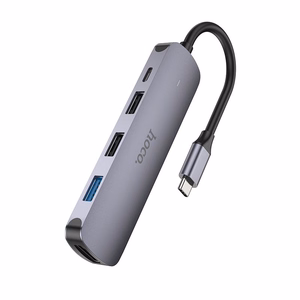 Adapter Hoco HB27 Type-C Multi-Function Converter HDMI+USB3.0+USB2.0*2+PD hall