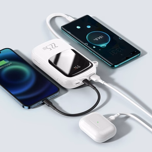 Baseus внешний аккумулятор 20000mAh Qpow Pro - USB + Type C - PD 22,5W с кабелем Type C (PPQD060302) белый